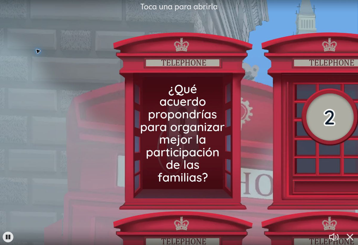 Multigrado tema 5, juego 4: reflexión abierta sobre organizar mejor la participación de las familias