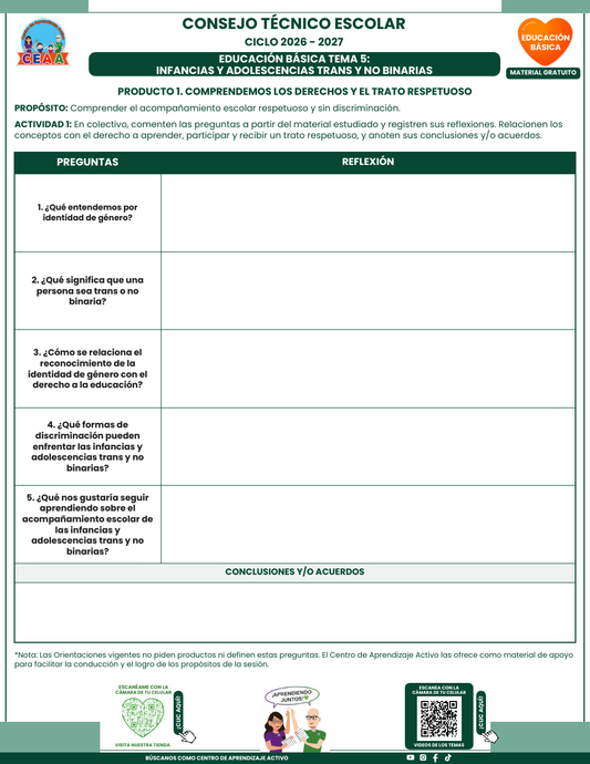 Formato en blanco del producto 1: derechos y trato respetuoso hacia infancias y adolescencias trans y no binarias, Tema 5 CTE 2026-2027.