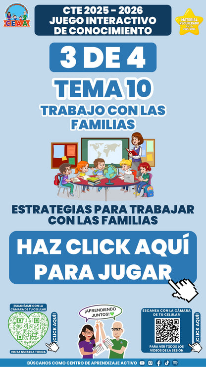 Juego interactivo 3 de 4: Trabajo con las familias (Material recuperado 25/26)
