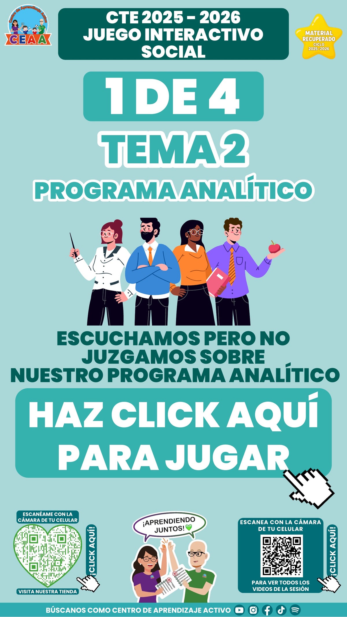 Juego interactivo 1 de 4: Programa analítico (Material recuperado 25/26)
