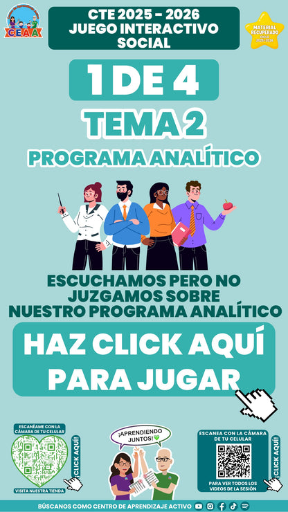 Juego interactivo 1 de 4: Programa analítico (Material recuperado 25/26)