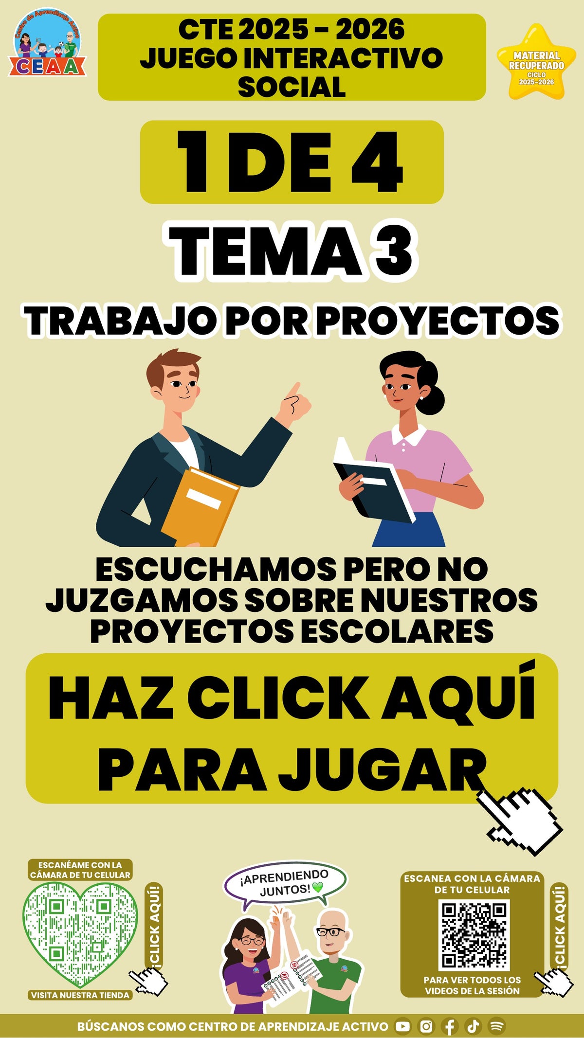 Juego interactivo 1 de 4: Trabajo por proyectos (Material recuperado 25/26)