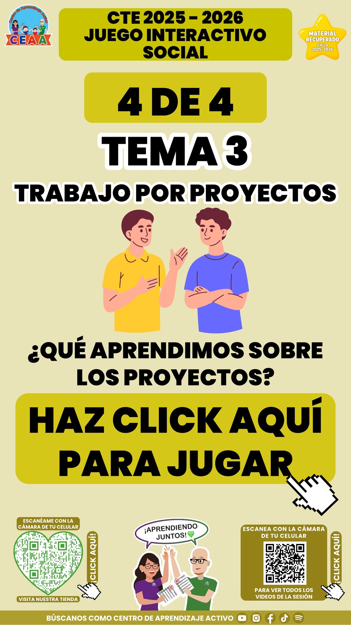 Juego interactivo 4 de 4: Trabajo por proyectos (Material recuperado 25/26)