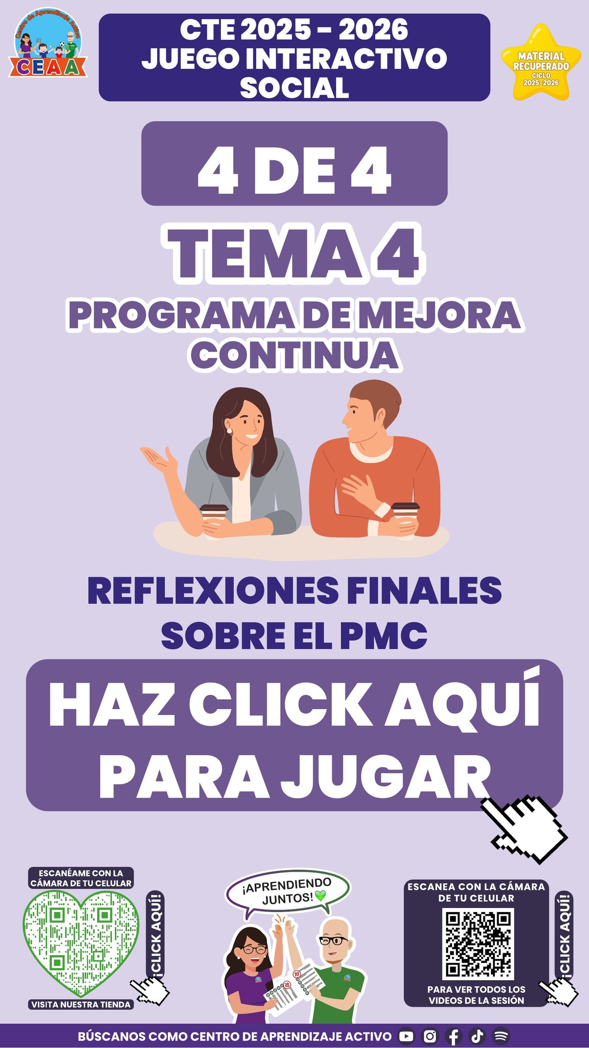 Juego interactivo 4 de 4: Programa de mejora continua (Material recuperado 25/26)