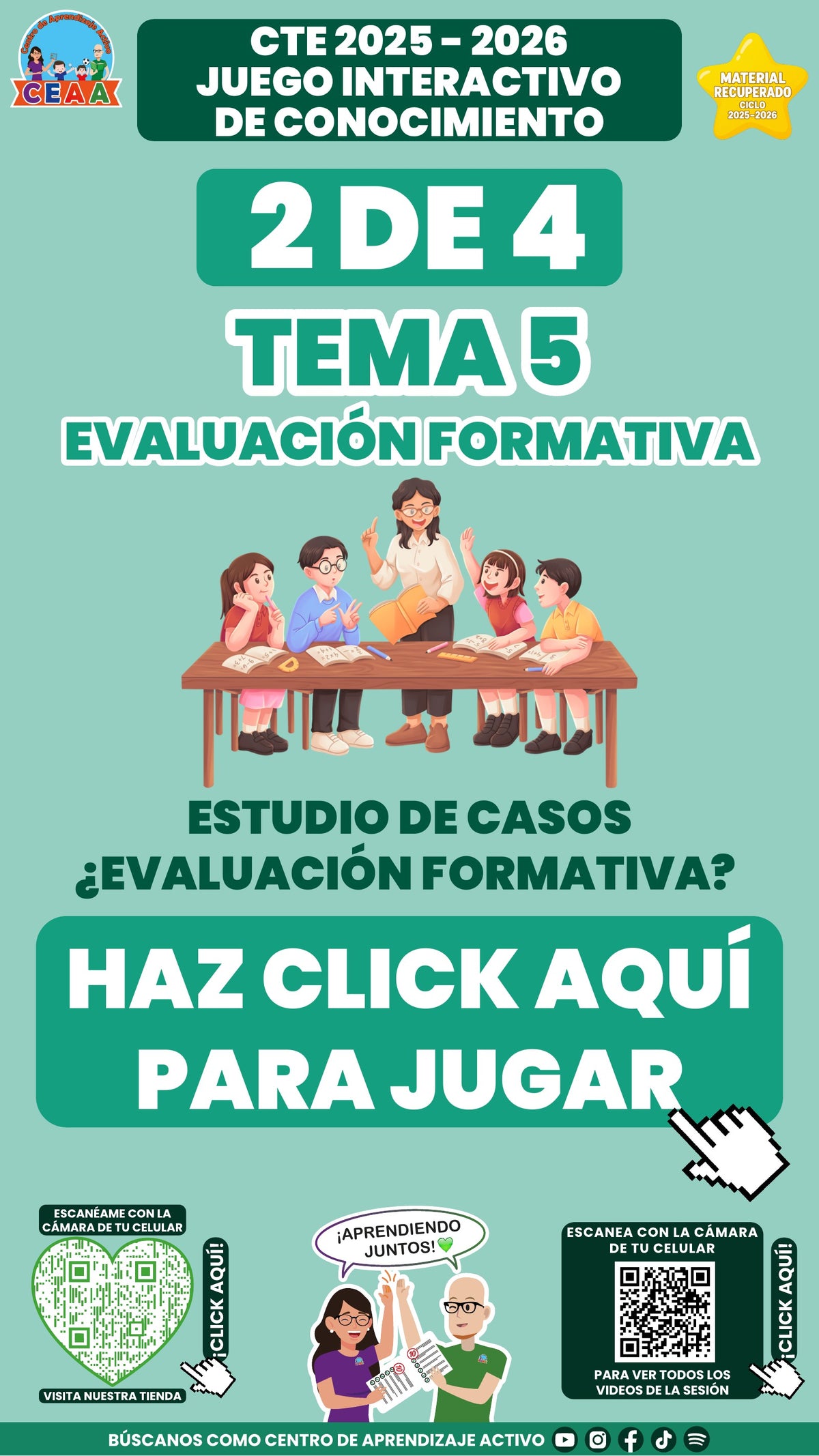 Juego interactivo 2 de 4: Evaluación formativa (Material recuperado 25/26)
