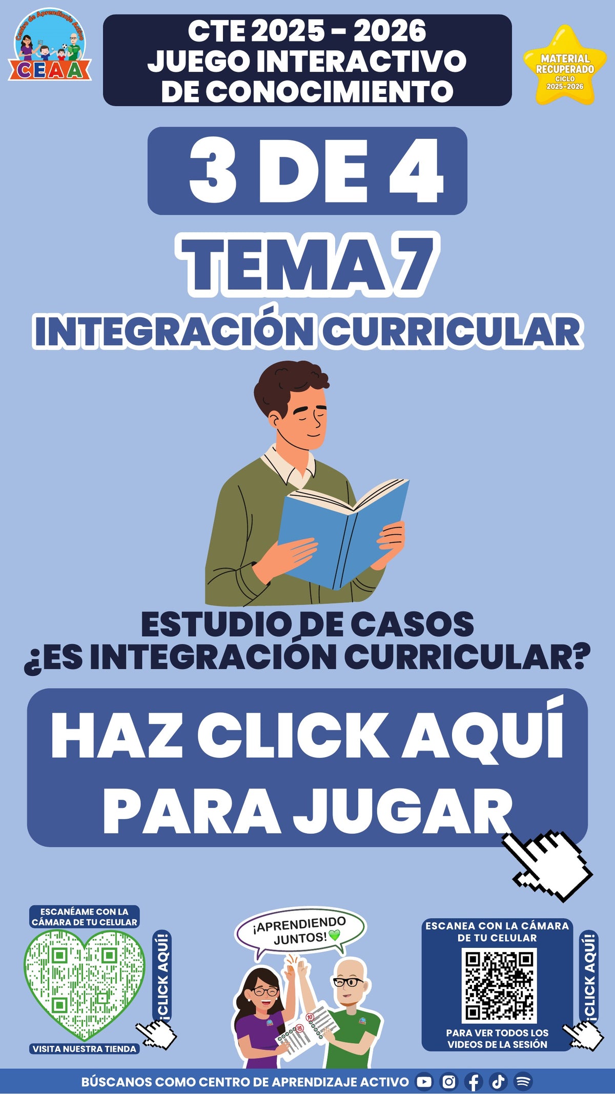 Juego interactivo 3 de 4: Integración curricular (Material recuperado 25/26)