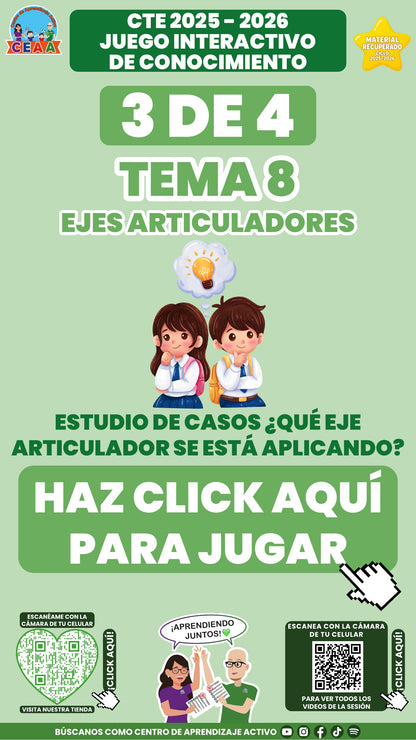Juego interactivo 3 de 4: Ejes articuladores (Material recuperado 25/26)