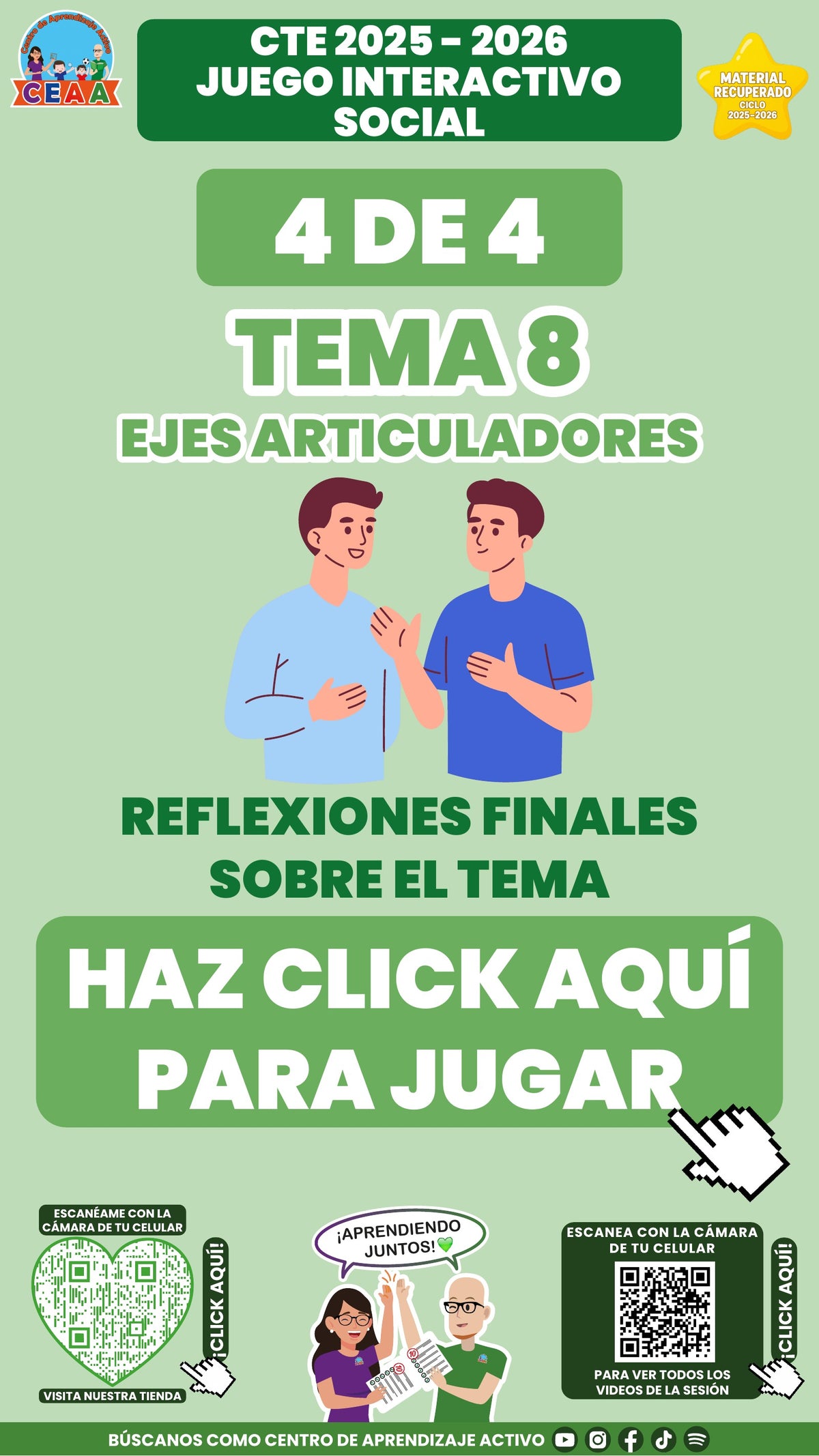 Juego interactivo 4 de 4: Ejes articuladores (Material recuperado 25/26)