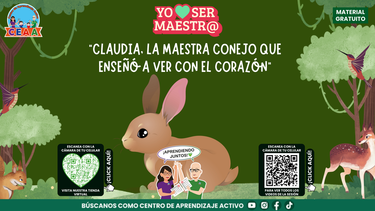 Portada de Claudia, la maestra conejo que enseñó a ver con el corazón.
