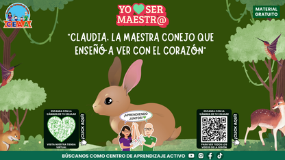 Portada de Claudia, la maestra conejo que enseñó a ver con el corazón.