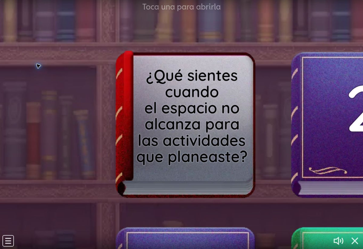 Actividad interactiva del juego 1 del tema 4 de Multigrado: Organización del tiempo y del aula multigrado.