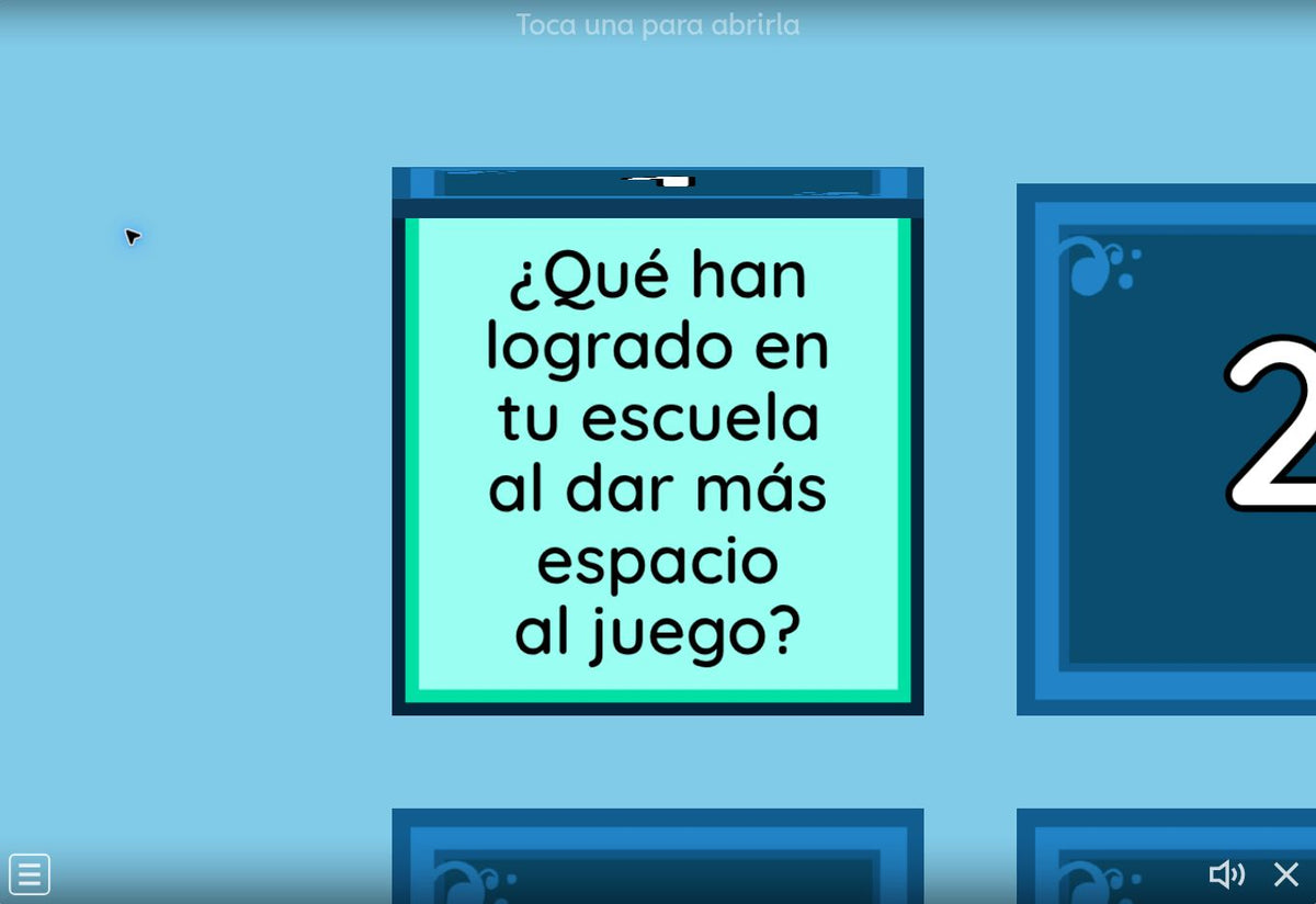 Pregunta de la actividad interactiva del juego 1, tema 1 de Educación Preescolar: Escuchamos pero no juzgamos sobre jugar para aprender. CTE 2026-2027