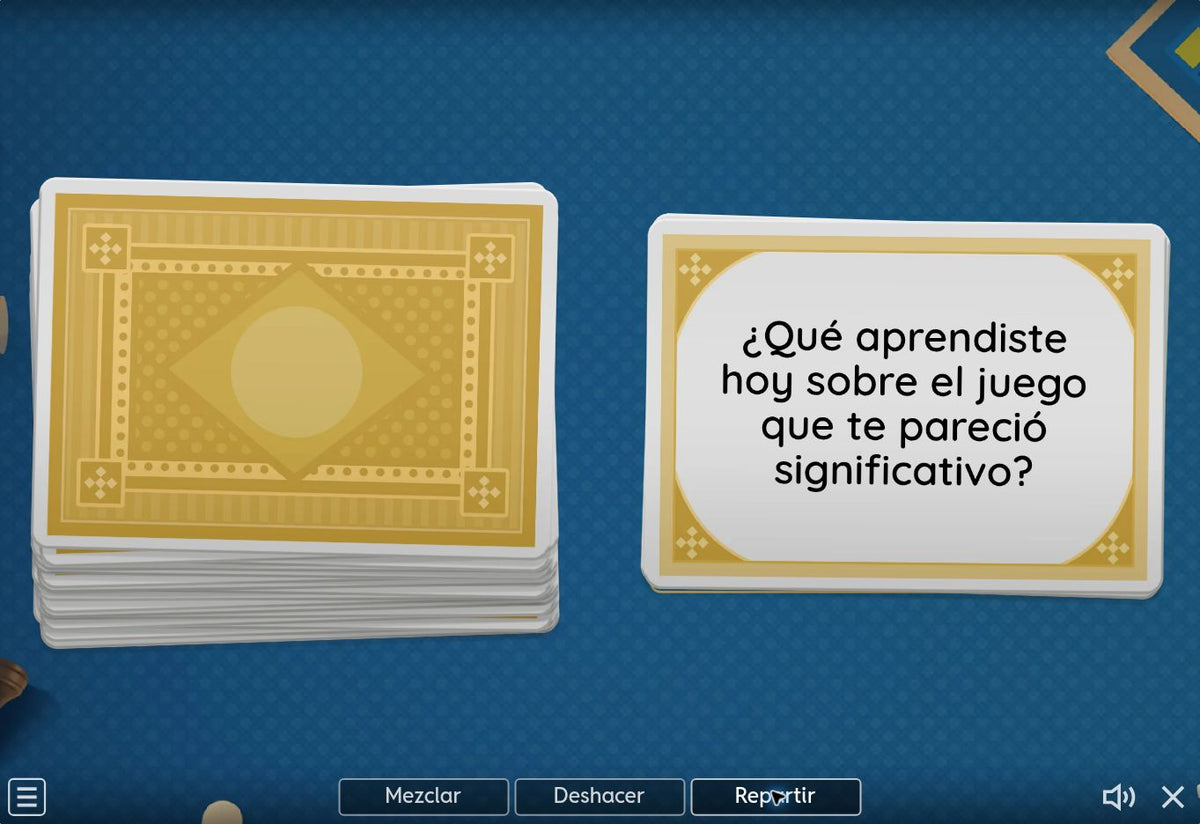 Pregunta de la actividad interactiva del juego 4, tema 1 de Educación Preescolar: Reflexiones finales sobre el juego como herramienta para el aprendizaje. CTE 2026-2027