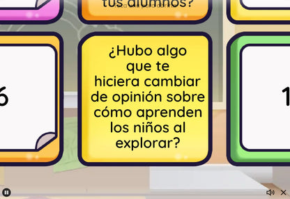 Juego interactivo 4 - Preescolar Tema 2: pensamiento científico, curiosidad y exploración - pregunta de muestra para reflexión docente