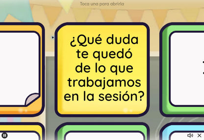 Juego 4 de Secundaria Tema 1: vinculación entre disciplinas. Pregunta de muestra: ¿Qué duda te quedó de lo que trabajamos en la sesión?