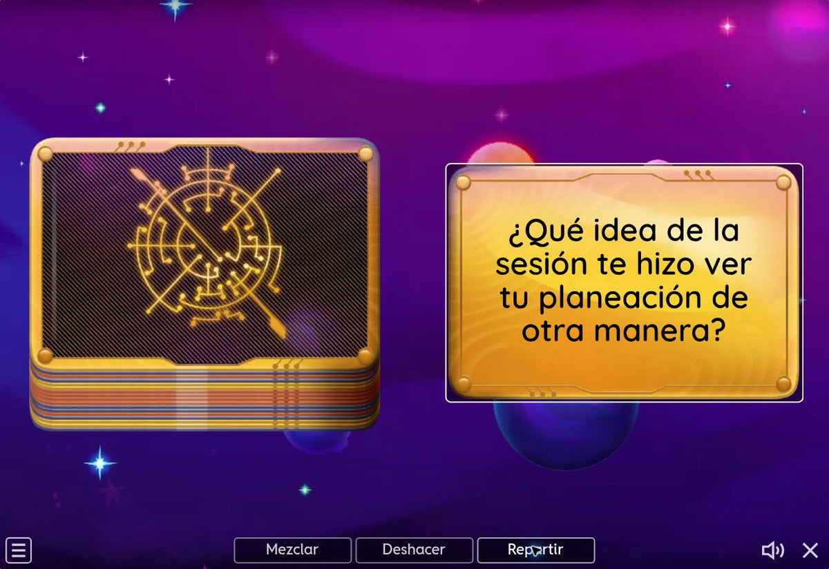 Ejemplo del juego 4: ¿Qué idea de la sesión te hizo ver tu planeación de otra manera?
