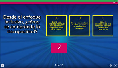 Actividad de muestra del juego 2 de 4. Educación Básica, tema 3, CTE 2026-2027.