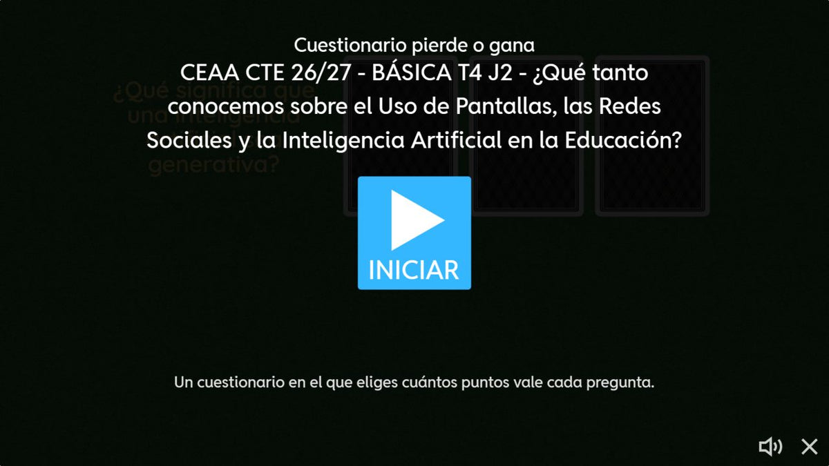 Pantalla de inicio del juego 2 de 4. Educación Básica, tema 4, CTE 2026-2027.