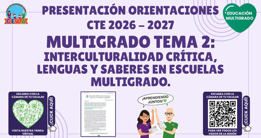 Presentación CTE 2026-2027 editable en PowerPoint: Interculturalidad crítica, lenguas y saberes | Multigrado Tema 2