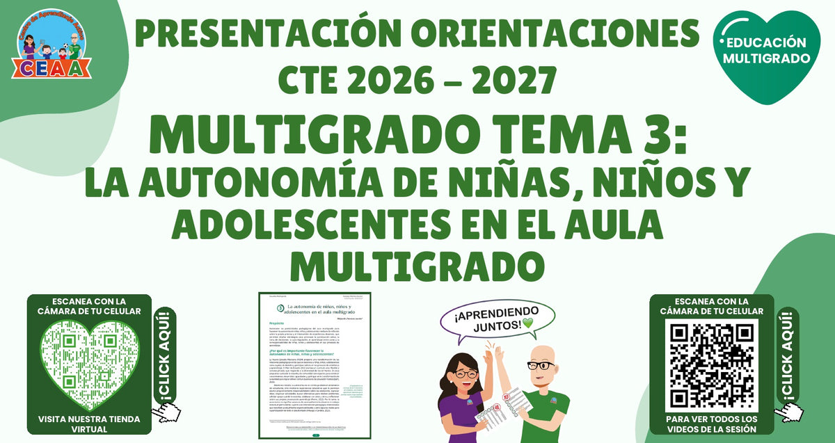Presentación CTE 2026-2027 editable en PowerPoint: Autonomía en el aula multigrado | Multigrado Tema 3