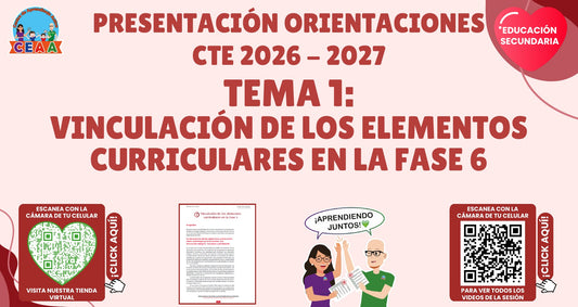 Presentación CTE 2026-2027 editable en PowerPoint: Vinculación curricular en la fase 6 | Secundaria Tema 1