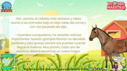 Don Jacinto comunica el cierre de la granja y la llegada de una nueva etapa; página 5.