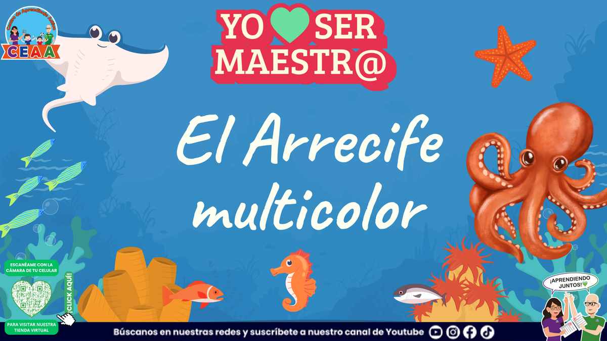 Portada de El arrecife multicolor, historia ilustrada para maestros.