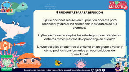 Preguntas sobre diferencias individuales y diversidad en el aula.