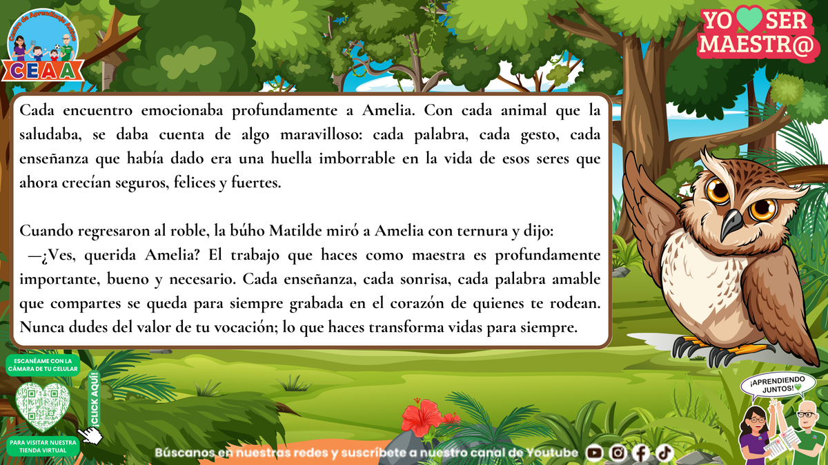 Amelia reconoce la huella de su acompañamiento con ayuda de Matilde.