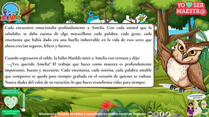 Amelia reconoce la huella de su acompañamiento con ayuda de Matilde.