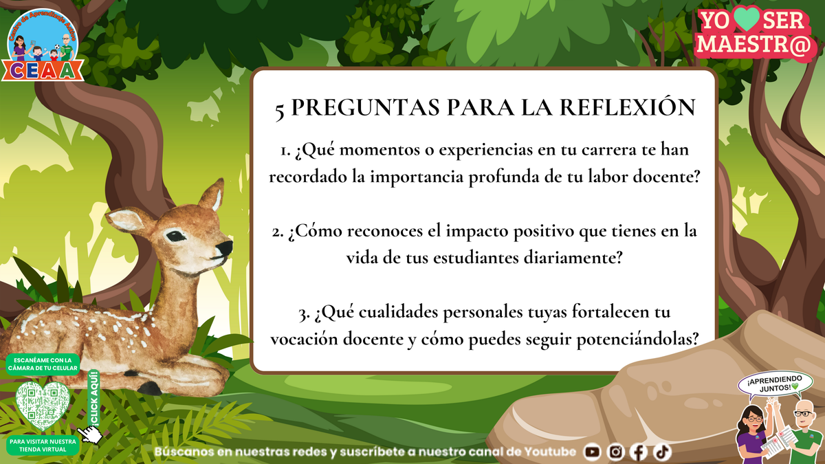Preguntas para reflexionar sobre la importancia y la vocación docente.