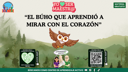 Portada de El búho que aprendió a mirar con el corazón, historia CEAA.