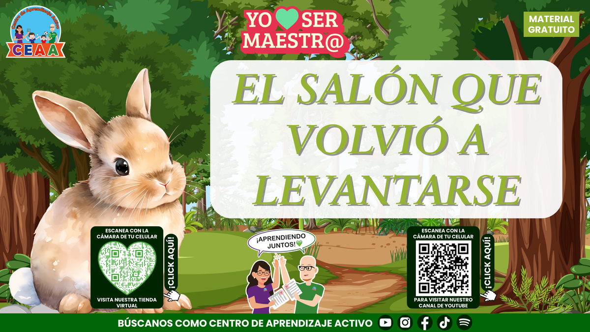 Portada de El salón que volvió a levantarse, historia reflexiva para docentes.