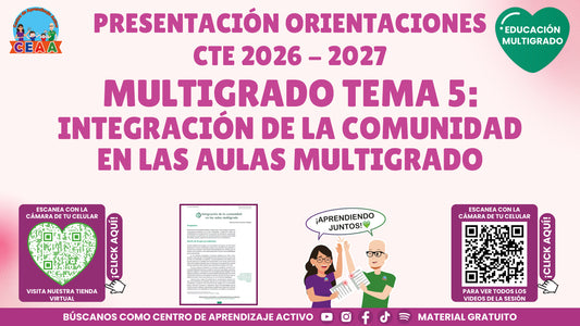 Presentación CTE 2026-2027 gratuita en PDF: Integración de la comunidad en las aulas multigrado | Multigrado Tema 5