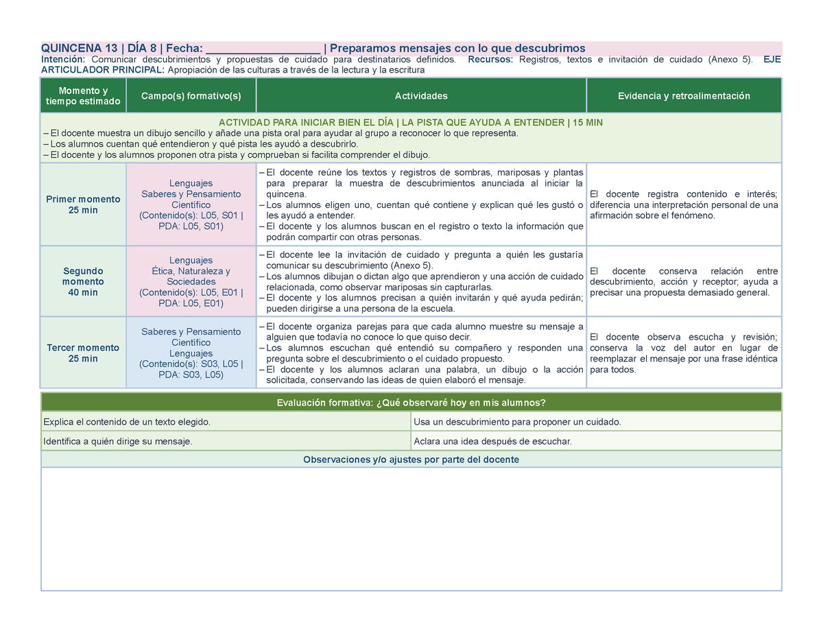 PLANEACIÓN 2° ⭐Preescolar Tercer Periodo (Abr, May, Jun, Jul) ✏️Editable en Word