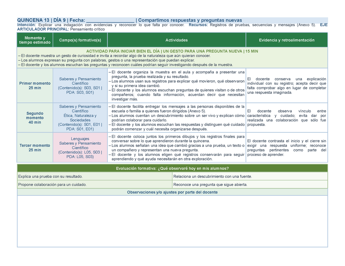 PLANEACIÓN 2° ⭐Preescolar Tercer Periodo (Abr, May, Jun, Jul) ✏️Editable en Word