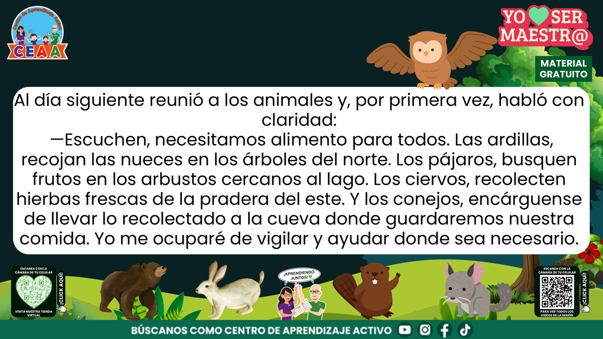 José distribuye tareas y lugares para organizar la recolección de alimentos.