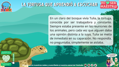 Tulia se refugia en su caparazón al escuchar opiniones distintas en el bosque