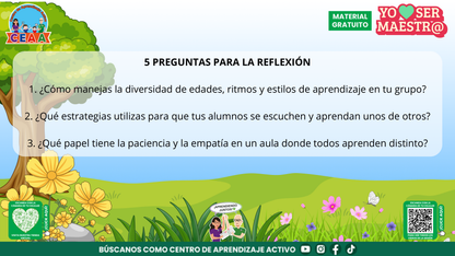 Preguntas para maestros sobre diversidad, escucha, paciencia y empatía en el aula