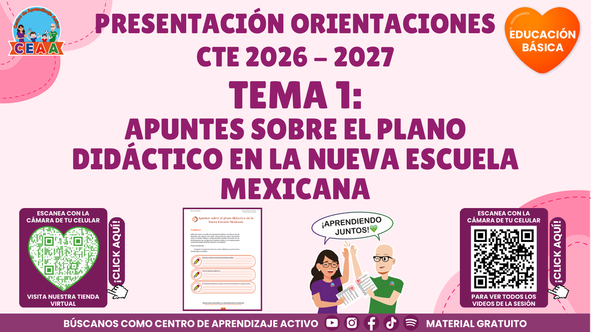 Presentación CTE 2026-2027 de Apuntes sobre el plano didáctico en la Nueva Escuela Mexicana, Básica tema 1