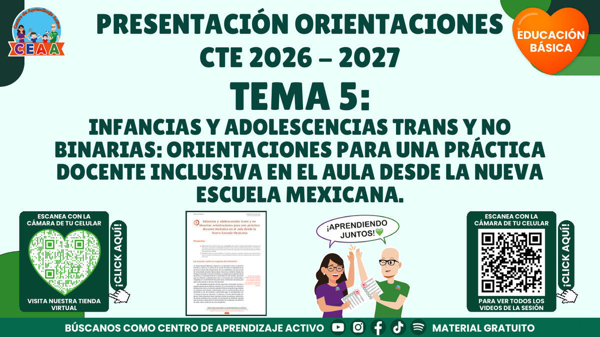 Presentación CTE 2026-2027, Básica tema 5: Infancias y adolescencias trans y no binarias