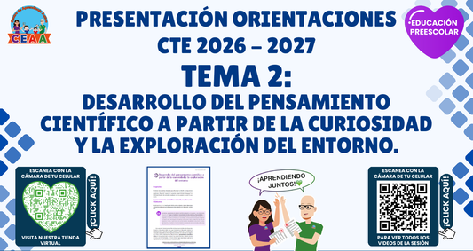 Presentación CTE 2026-2027 editable en PowerPoint: Curiosidad y pensamiento científico, Educación Preescolar tema 2
