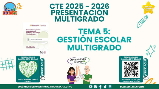 Portada de la presentación de Gestión escolar multigrado en PDF (Material recuperado 25/26)