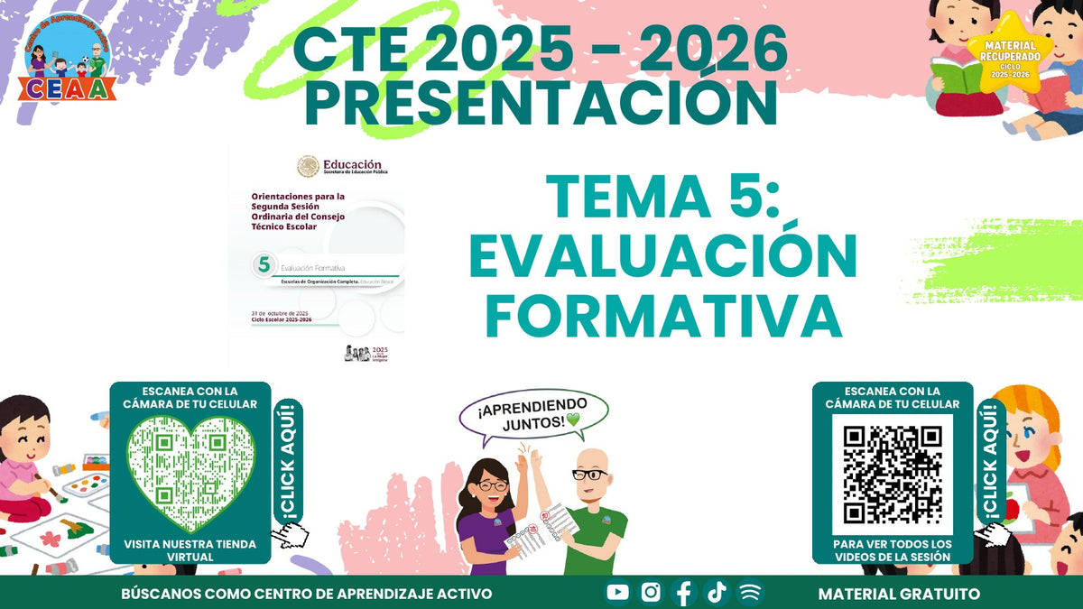 Portada de la presentación de Evaluación formativa en PDF (Material recuperado 25/26)