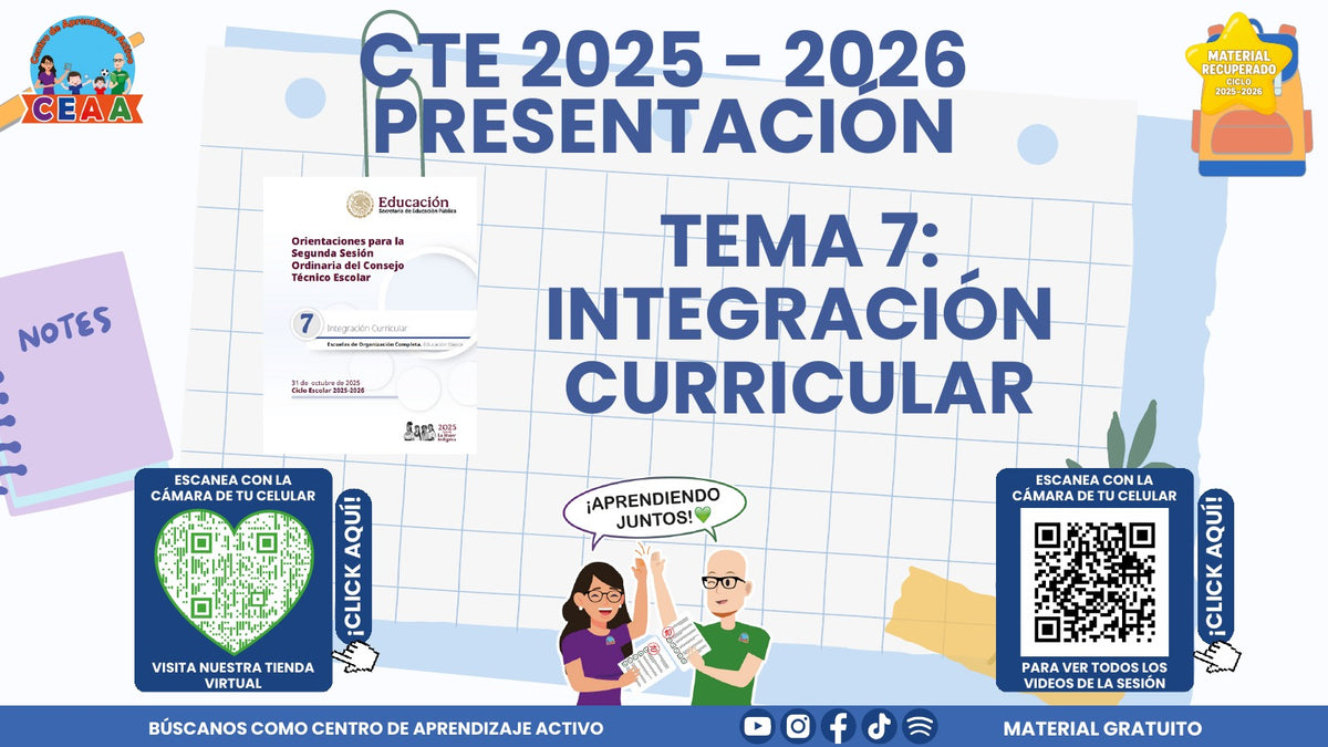 Portada de la presentación de Integración curricular en PDF (Material recuperado 25/26)