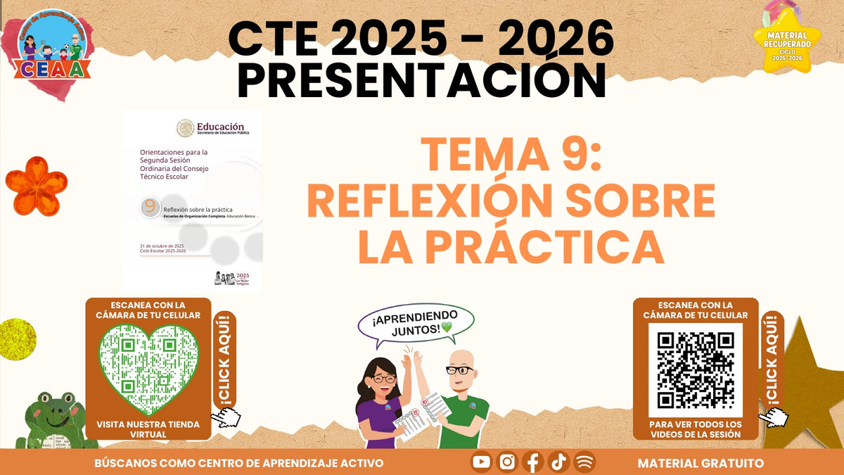 Portada de la presentación de Reflexión sobre la práctica en PDF (Material recuperado 25/26)