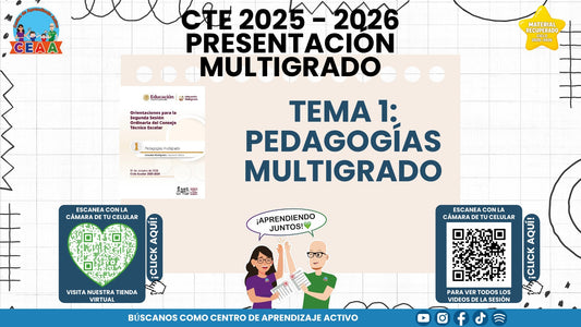 Portada de la presentación de Pedagogías multigrado en PowerPoint editable (Material recuperado 25/26)