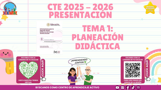 Portada de la presentación de Planeación didáctica en PowerPoint editable (Material recuperado 25/26)