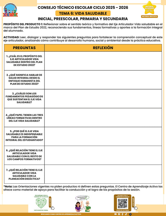 Portada de los productos CTE sobre Vida saludable en PDF (Material recuperado 25/26)