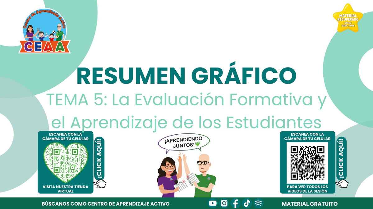 Portada del resumen gráfico de Evaluación formativa en PDF (Material recuperado 25/26)
